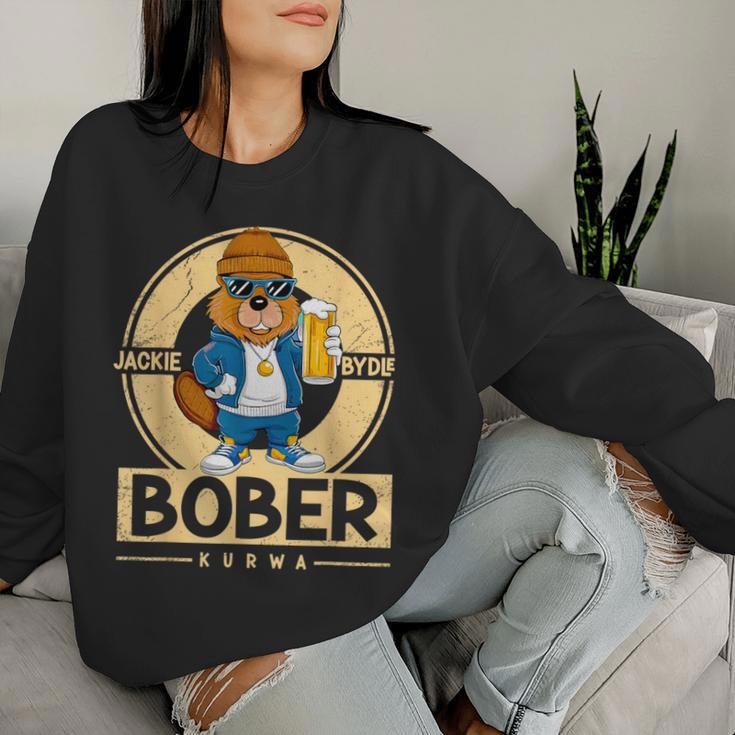 Ultimate Bober Bóbr Kurwa Polish Beer Bober Kurwa Bobr Gray Sweatshirt Frauen Geschenke für Sie