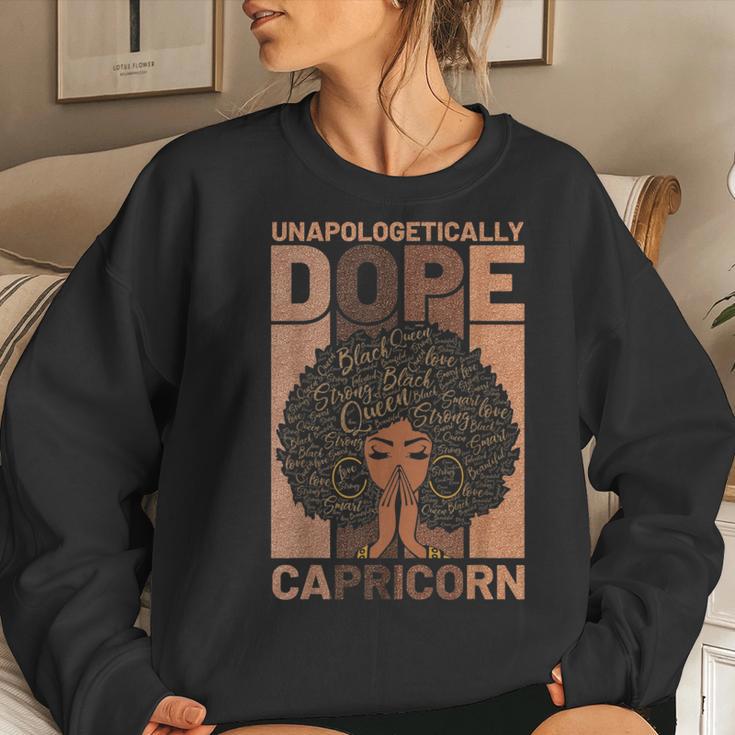 Unapologetically Dope Capricorn Black Girl Melanin Horoscope Women Sweatshirt Gifts for Her