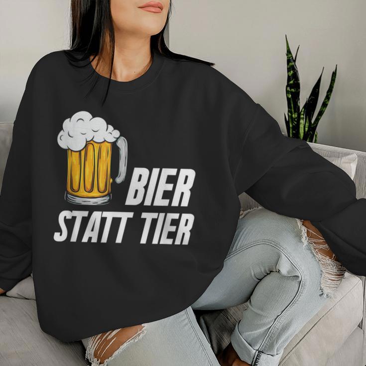 Veganeganegan Beer Instead Of Animal Sweatshirt Frauen Geschenke für Sie