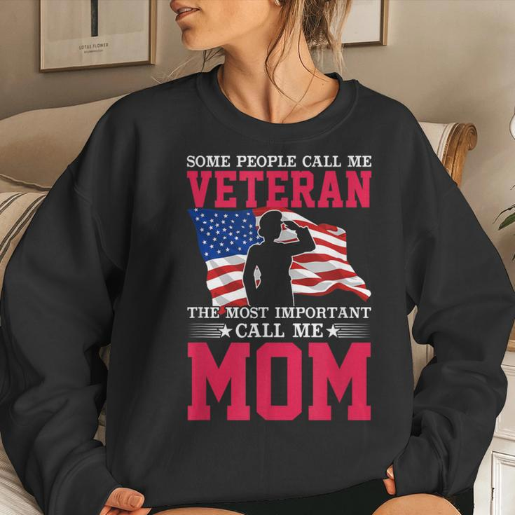 Veteran Mom Usa Veterans Day Us Army Veteran Mother's Day Women Sweatshirt Gifts for Her