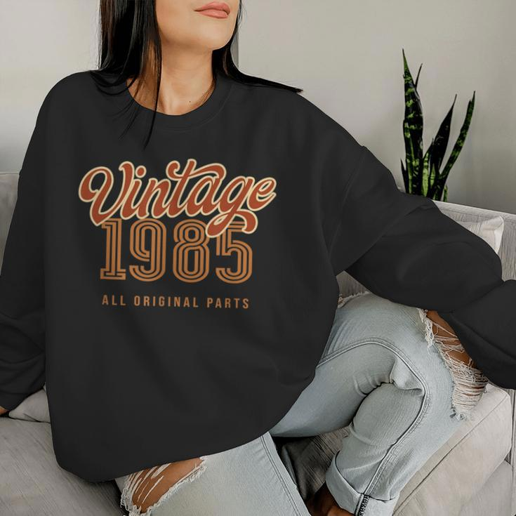 Vintage 1985 All Original Parts For & Birthday Women Sweatshirt Gifts for Her