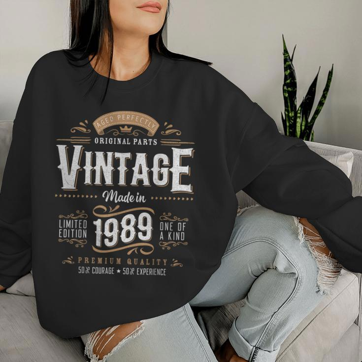 Vintage 1989 35Th Birthday 35 Year Old For Women Women Sweatshirt Gifts for Her