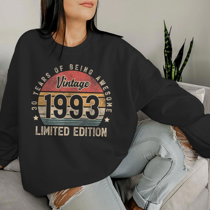 Vintage 1993 30 Year Old For Man Woman 30Th Birthday Women Sweatshirt Gifts for Her