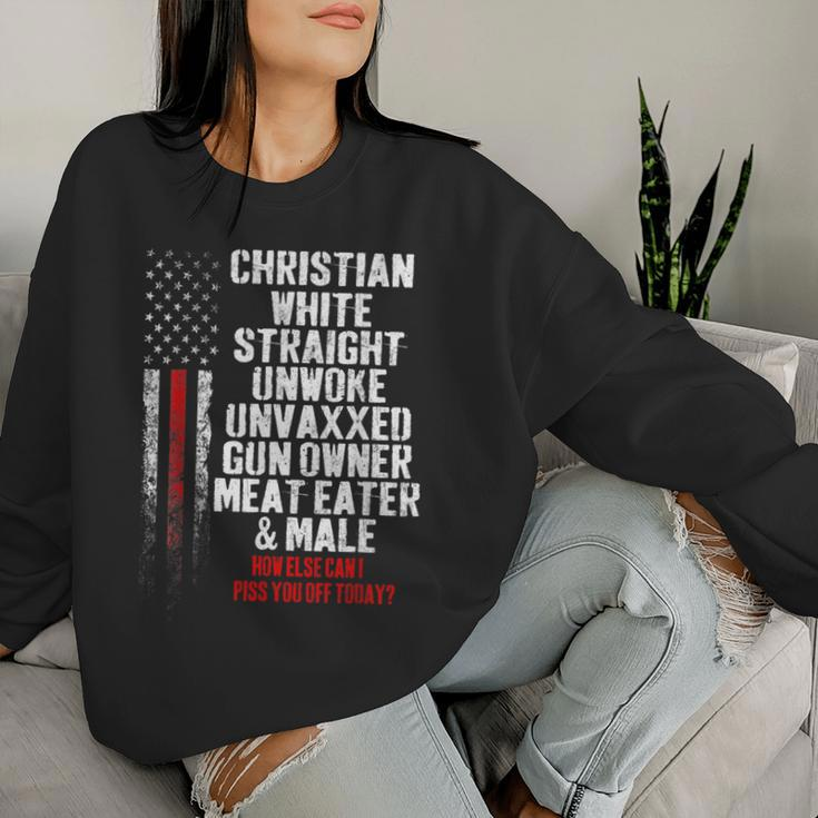Vintage Christian White Straight Unwoke Unvaxxed Gun Owner Women Sweatshirt Gifts for Her