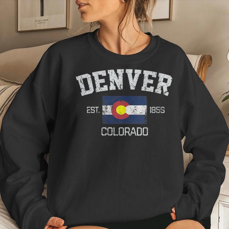 Vintage Denver Colorado Est 1858 Souvenir Women Sweatshirt Gifts for Her