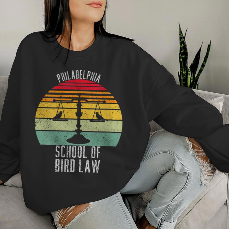 Vintage Distress Sunset Philadelphia School Of Bird Law Women Sweatshirt Gifts for Her