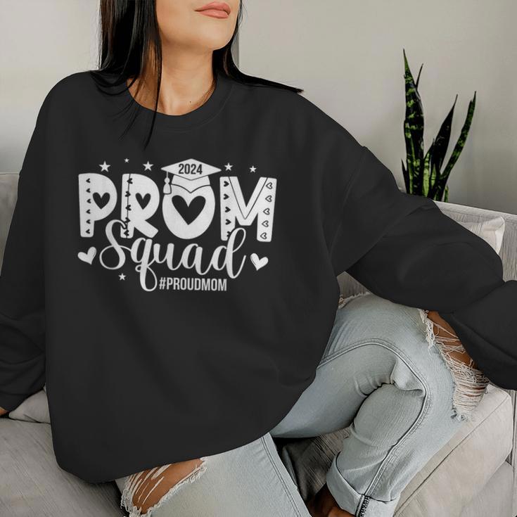 Vintage Prom Squad 2024 Proud Mom Graduation Class Of 2024 Women Sweatshirt Gifts for Her