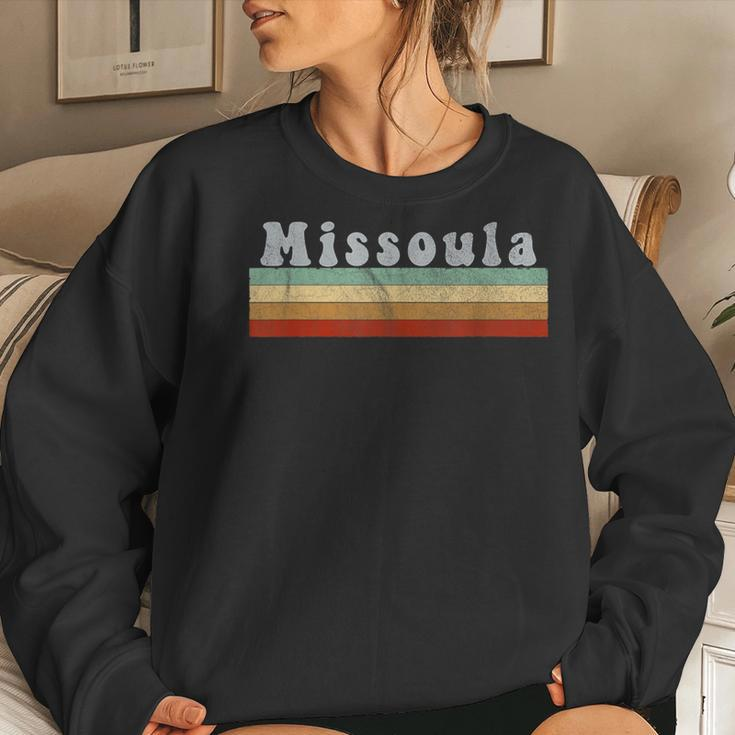 Vintage Retro 70S 80S Missoula MontanaWomen Sweatshirt Gifts for Her
