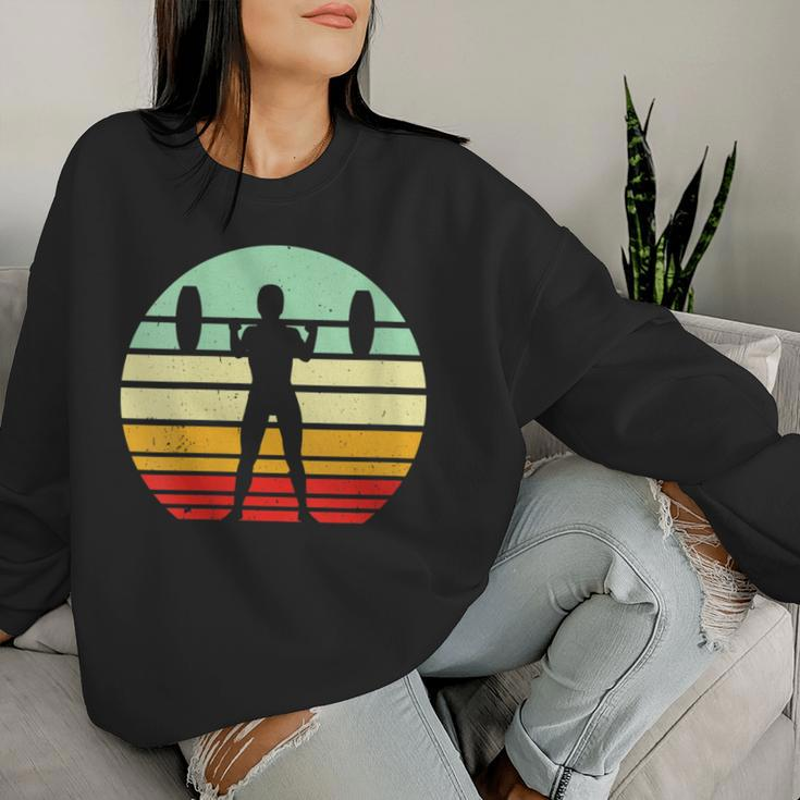 Vintage Workout Fitness Gym Motivational Retro Weightlifting Women Sweatshirt Gifts for Her
