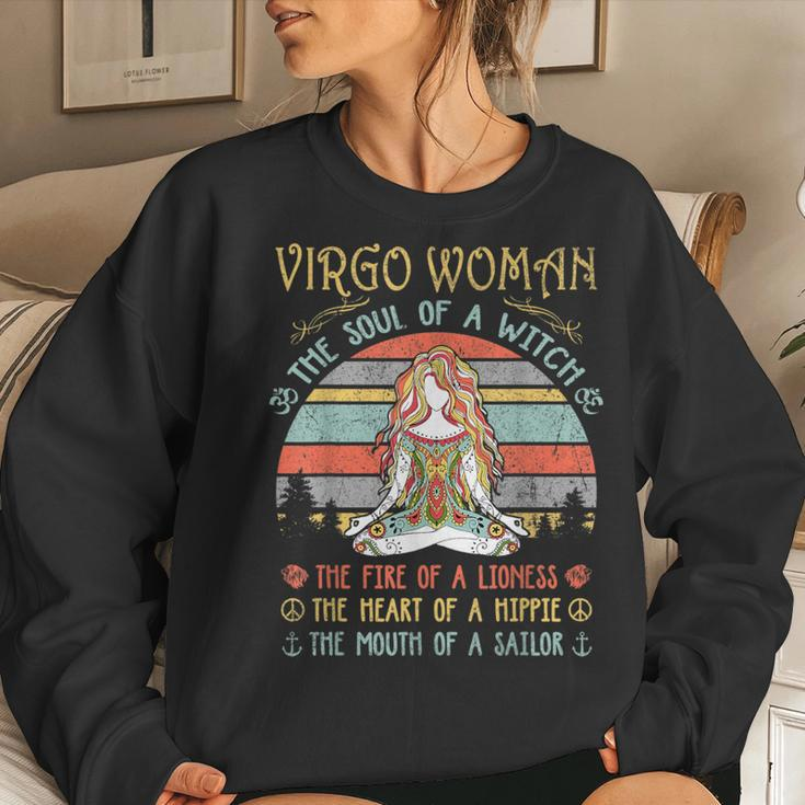 Virgo Woman The Soul Of A Witch Vintage Birthday Women Sweatshirt Gifts for Her