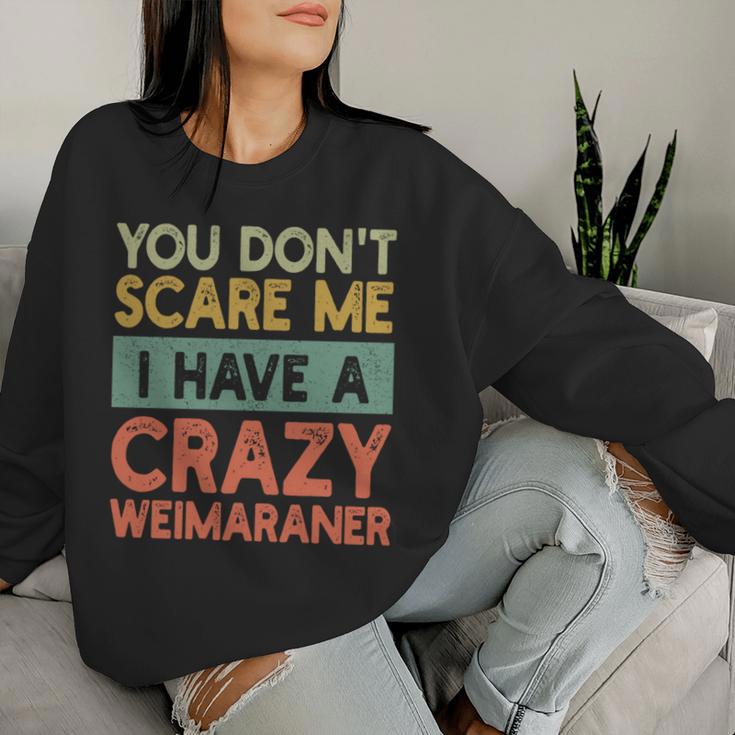 Weimaraner Hund Mama Papa Retro Hundebesitzer Lustige Sweatshirt Frauen Geschenke für Sie