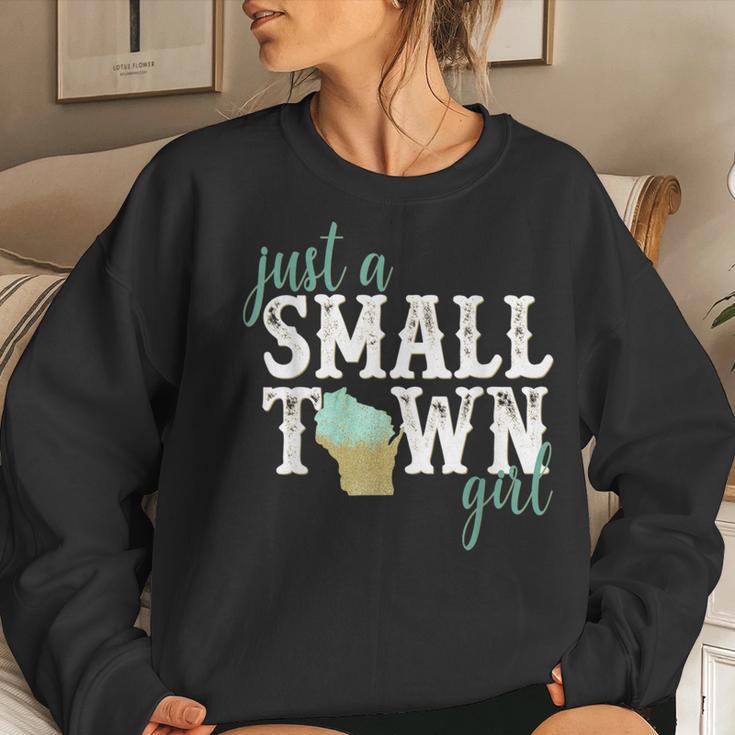 Wisconsin Small Town Girl Hometown State Roots Home Women Sweatshirt Gifts for Her