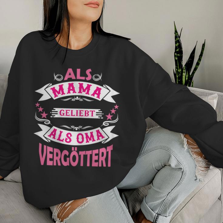 Women's Als Mama Liebt Als Omaergöttert Sweatshirt Frauen Geschenke für Sie