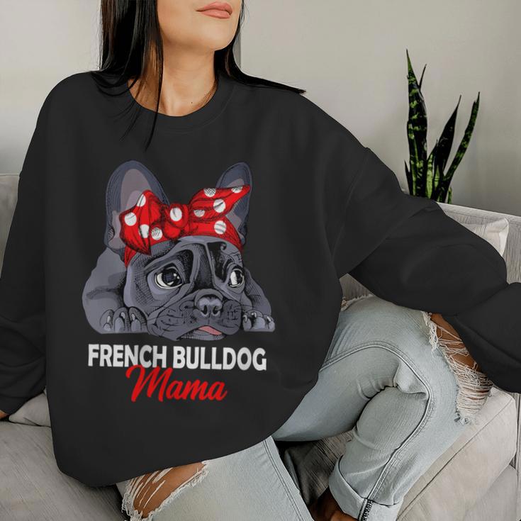 Women's French Bulldog Mum Frenchie Woman Sweatshirt Frauen Geschenke für Sie