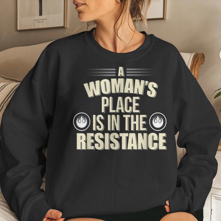 Women's March A Woman's Place Is In The ResistanceWomen Sweatshirt Gifts for Her