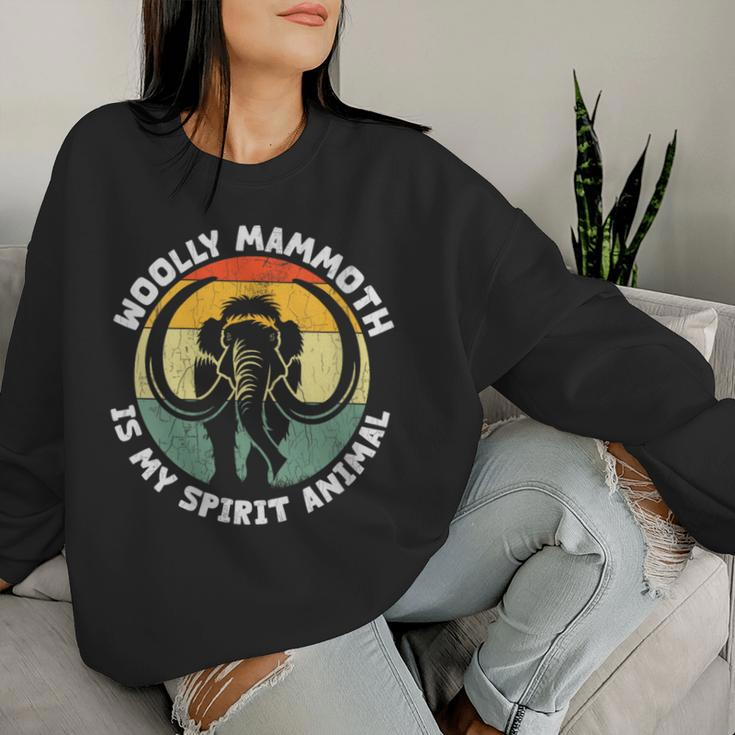 Woolly Mammoth Is My Spirit Animal Vintage Women Sweatshirt Gifts for Her