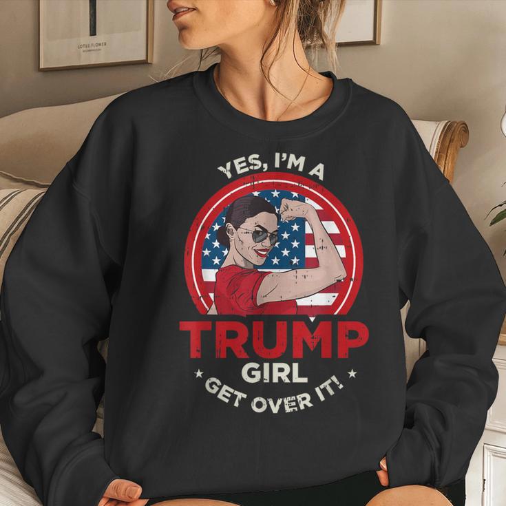 Yes Im A Trump Girl Get Over 2020 Cool Republican Women Sweatshirt Gifts for Her