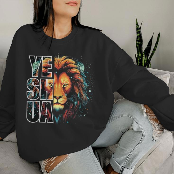 Yeshua Lion Of Judah Fear Bible Christian Religious Women Sweatshirt Gifts for Her