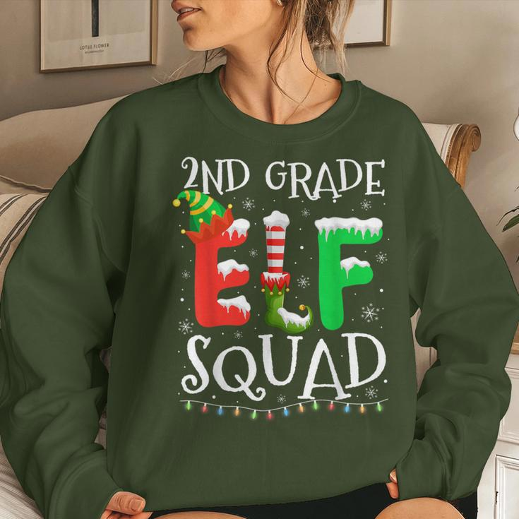 2Nd Grade Elf Squad Teacher Christmas Students Women Sweatshirt Gifts for Her