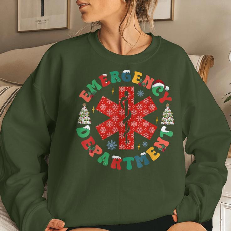Christmas Emergency Department Er Nurse Emergency Room Tech Women Sweatshirt Gifts for Her