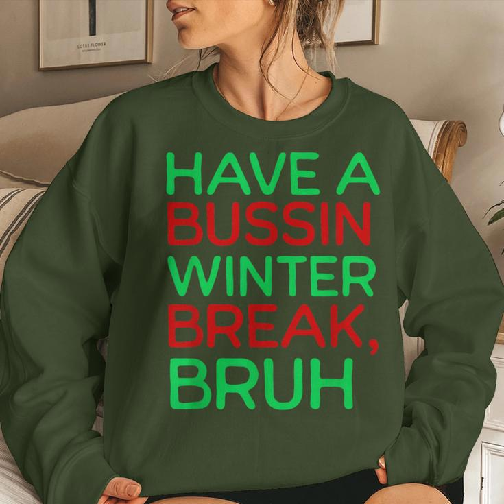 Winter Break Christmas Teacher Last Days School Xmas Women Sweatshirt Gifts for Her