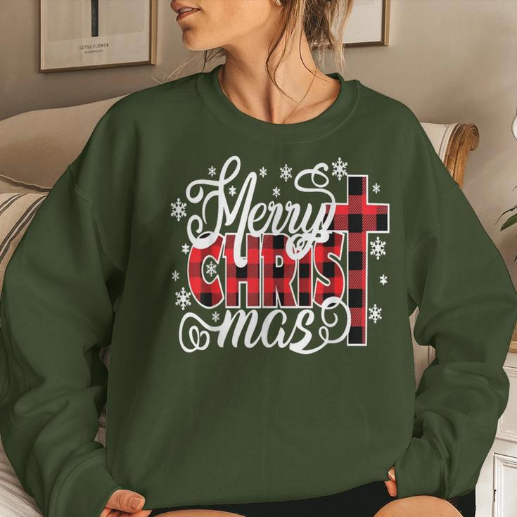 Merry Christ Mas Christian Jesus Christmas Pjs Xmas Pajamas Women Sweatshirt Gifts for Her