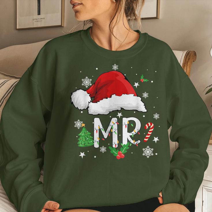 Mr And Mrs Santa Couple Wife Husband Matching Ugly Christmas Women Sweatshirt Gifts for Her