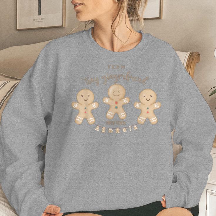 Team Tiny Gingerbread Nicu Crew Neonatal Icu Nurse Christmas Women Sweatshirt Gifts for Her