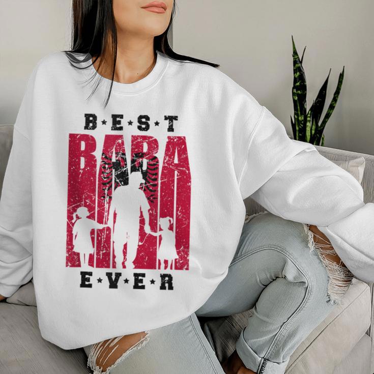 Albania Baba Two Daughters Albanian Dad Of 2 Girls Shqiptar Women Sweatshirt Gifts for Her