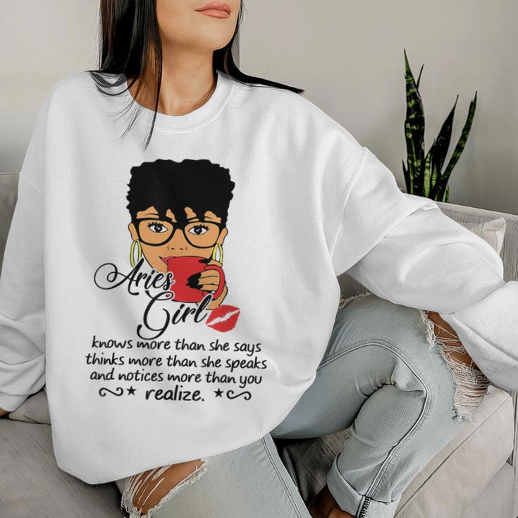 Aries Girl Are Born In March 21 To April 19 Birthday Women Sweatshirt Gifts for Her