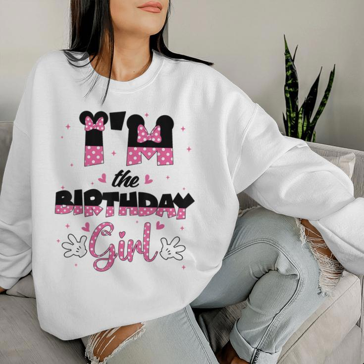 Im The Birthday Girl Mouse Family Matching Women Sweatshirt Gifts for Her