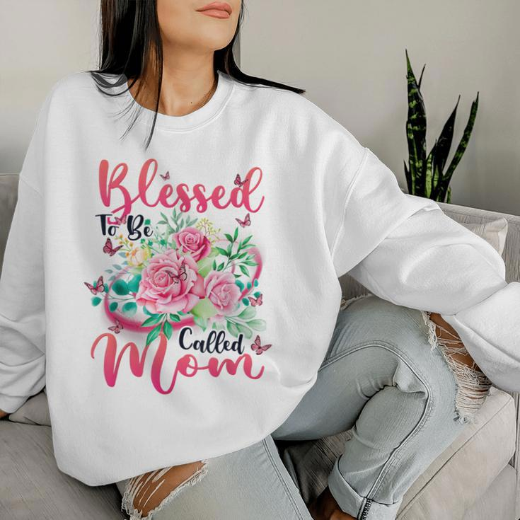 Blessed To Be Called Mom Cute Floral Women Sweatshirt Gifts for Her