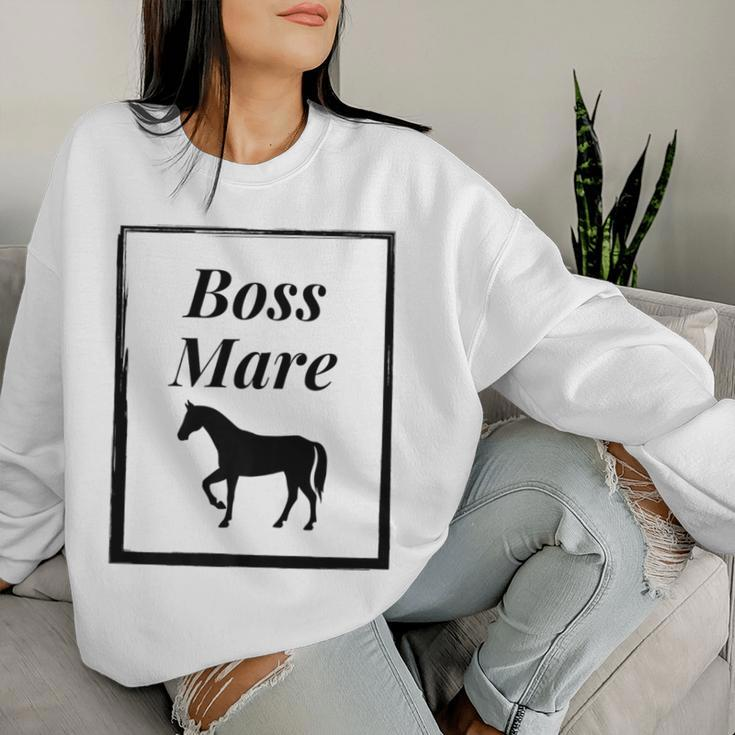 Boss Mare Horse Riding Equestrian Graphic Women Sweatshirt Gifts for Her