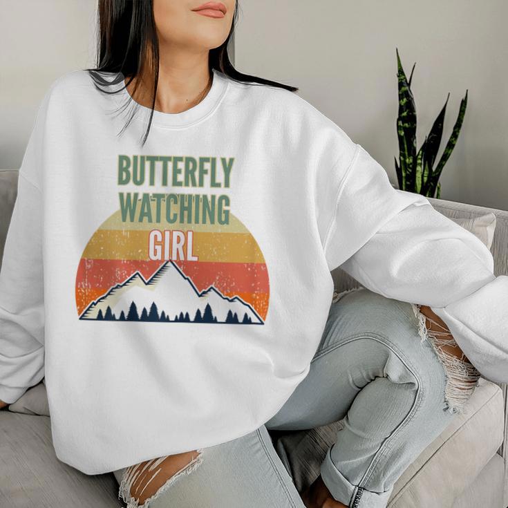 Butterfly Watching For Women Butterfly Watching Guy Women Sweatshirt Gifts for Her