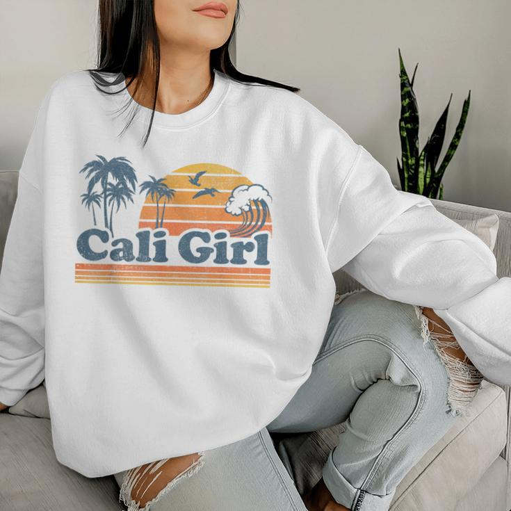 Cali Girl California Beach Summer Vacation Vintage 70S Retro Women Sweatshirt Gifts for Her
