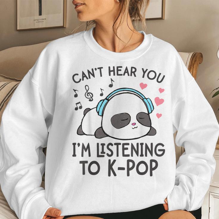 Can't Hear You I'm Listening To K-Pop Kawaii Girls Women Sweatshirt Gifts for Her