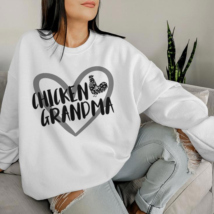 Chicken Grandma Heart Farmer Chicken Lover Women Sweatshirt Gifts for Her