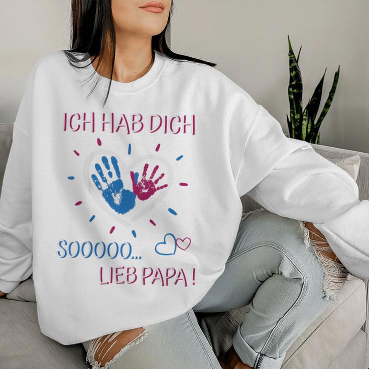 Children's Ich Hab Dich Lieb Papa For Girls In Pink Sweatshirt Frauen Geschenke für Sie