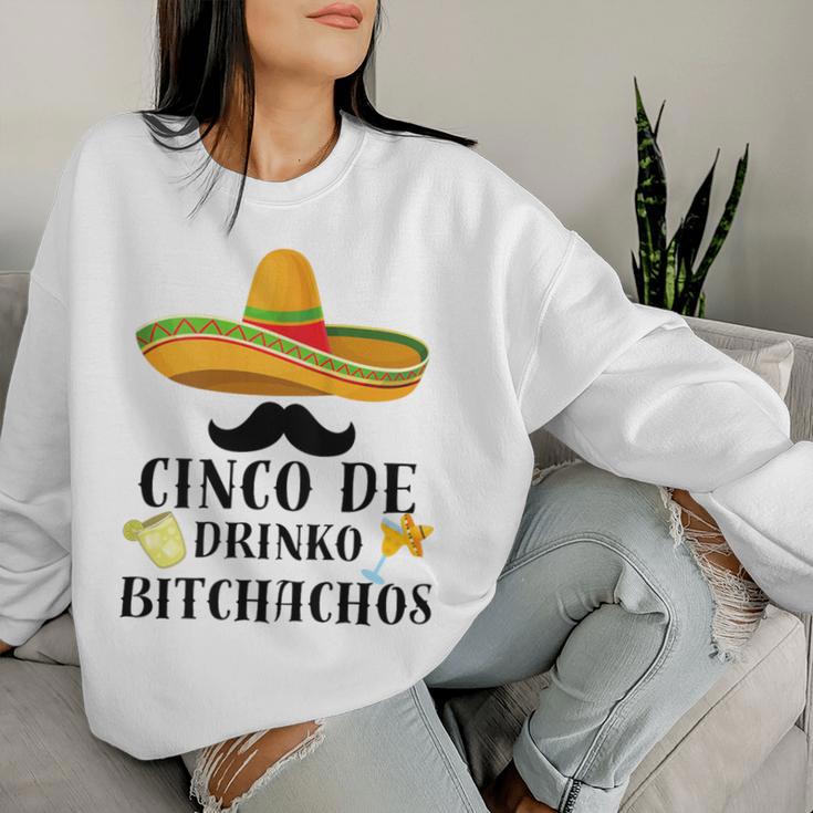 Cinco De Drinko Bitchachos Tequila Drinking Cinco De Mayo Women Sweatshirt Gifts for Her