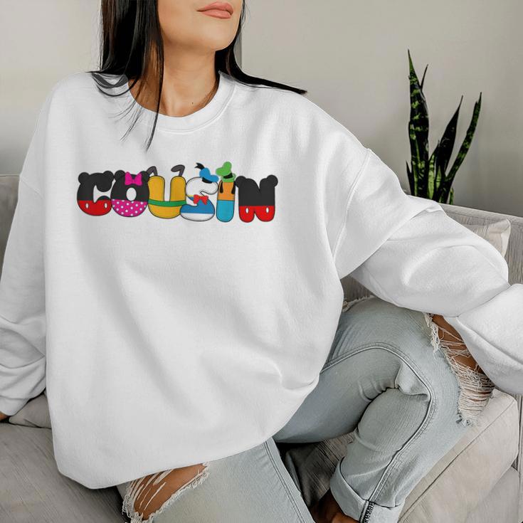 Cousin Of The Birthday Girl Mouse Family Matching Women Sweatshirt Gifts for Her