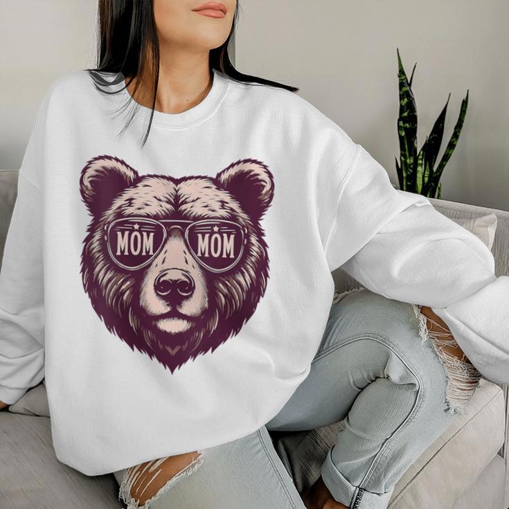 Damen Mama Bär Mama Bär Lustig Mama Muttertag Mit-Ausschnitt Sweatshirt Frauen Geschenke für Sie