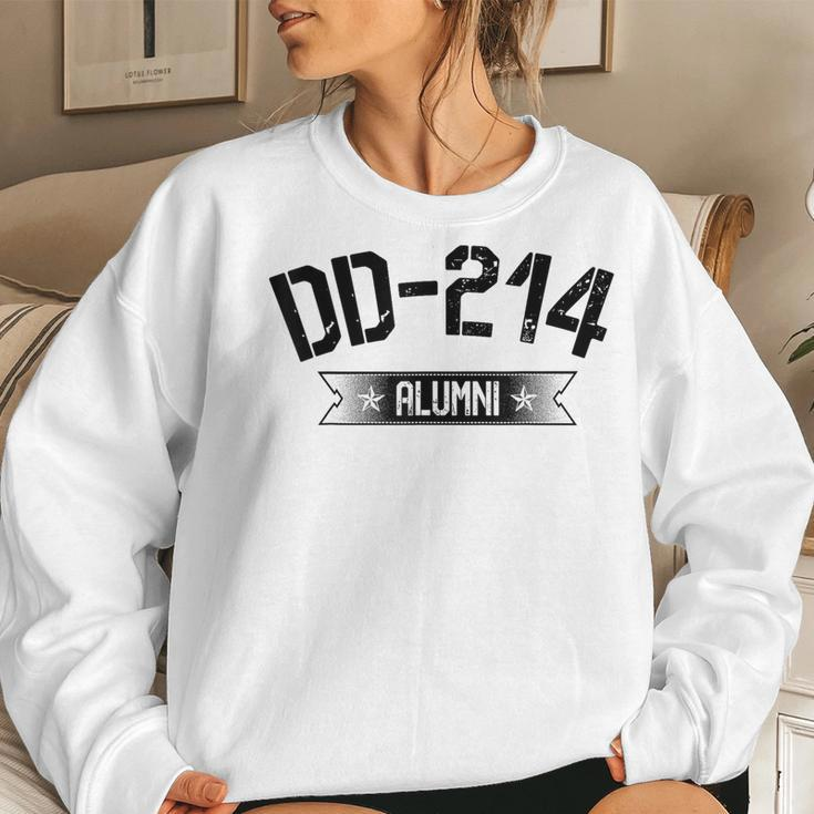 Dd-214 Alumni In Black Us Military Veteran Retired Women Sweatshirt Gifts for Her