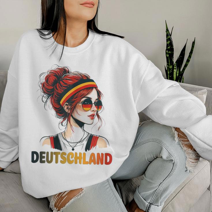 Deutschland Damen Frau Deutsch Deutsches Mädchen Damen Girl Sweatshirt Frauen Geschenke für Sie