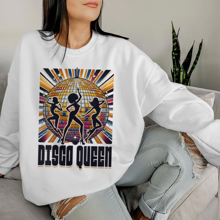 Disco Queen 70'S 80'S Retro Vintage Disco Women Sweatshirt Gifts for Her