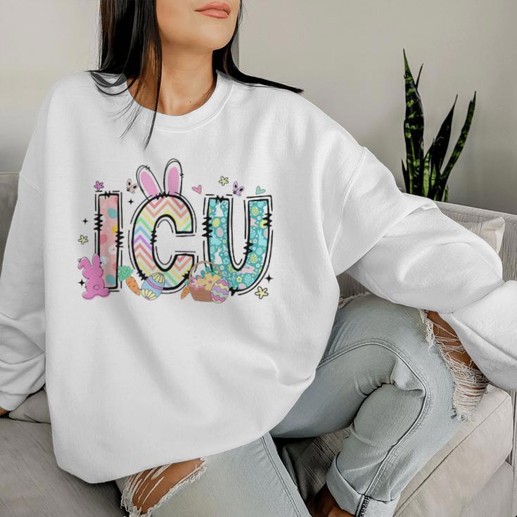 Easter Icu Nurse Bunny Spring Intensive Care Unit Nurse Women Sweatshirt Gifts for Her