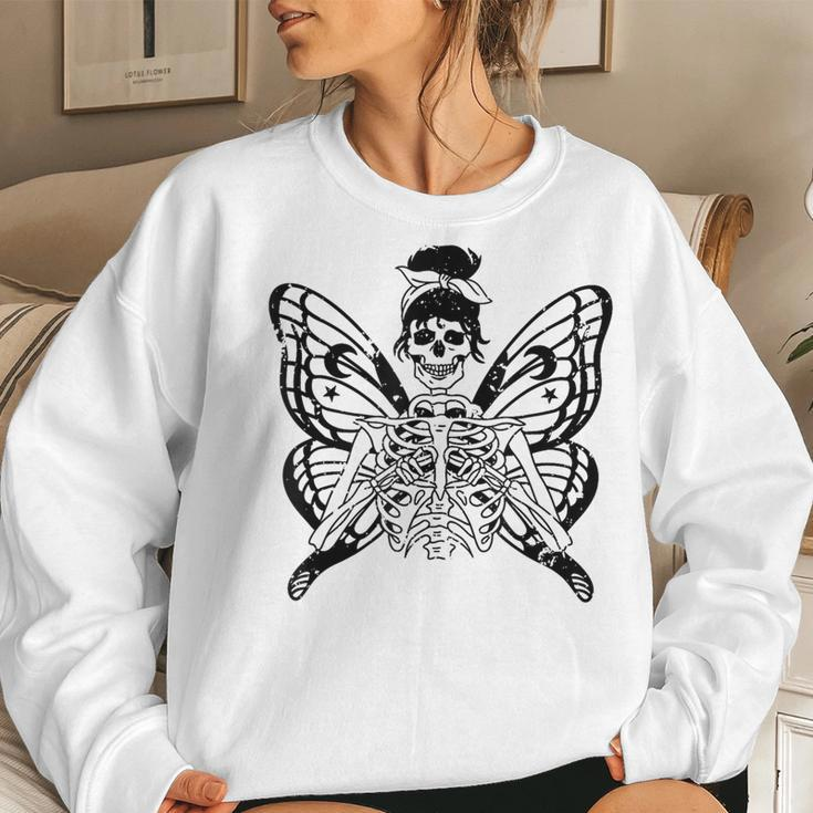 Fairy Grunge Aesthetic Woman Skeleton Vintage Graphic Women Sweatshirt Gifts for Her