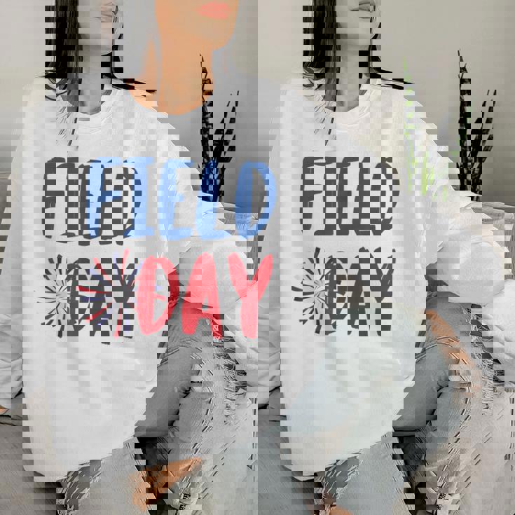 Field Day Red White And Blue Student Teacher Women Sweatshirt Gifts for Her