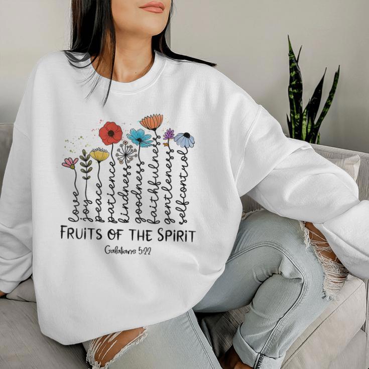 Flower Christian Fruits Of The Spirit Bible Verse Religious Women Sweatshirt Gifts for Her