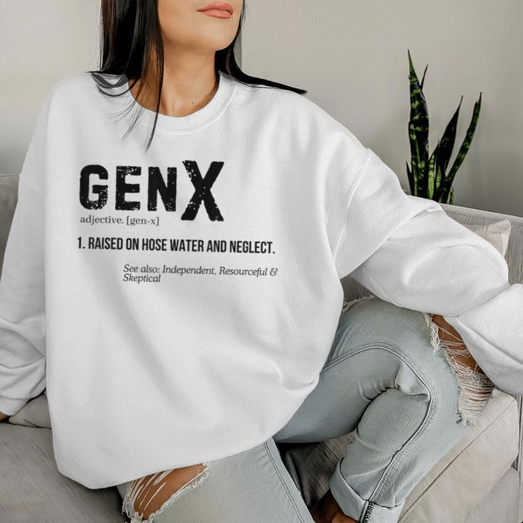 Definition Gen X Sarcasm Growing Skeptical Men Women Sweatshirt Gifts for Her