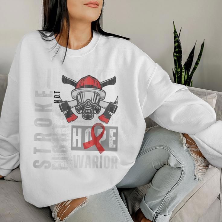 Stroke Survivor Not Drunk Fire Fighter 2024 Back Side Women Sweatshirt Gifts for Her